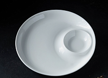 Блюдо с соусником 25см White Label
