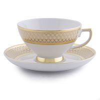 Набор чайных пар 155мл 6шт Valencia Crem Gold