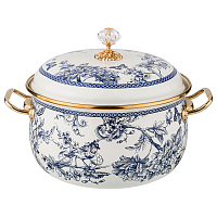 Кастрюля эмалированная с крышкой 6,1л